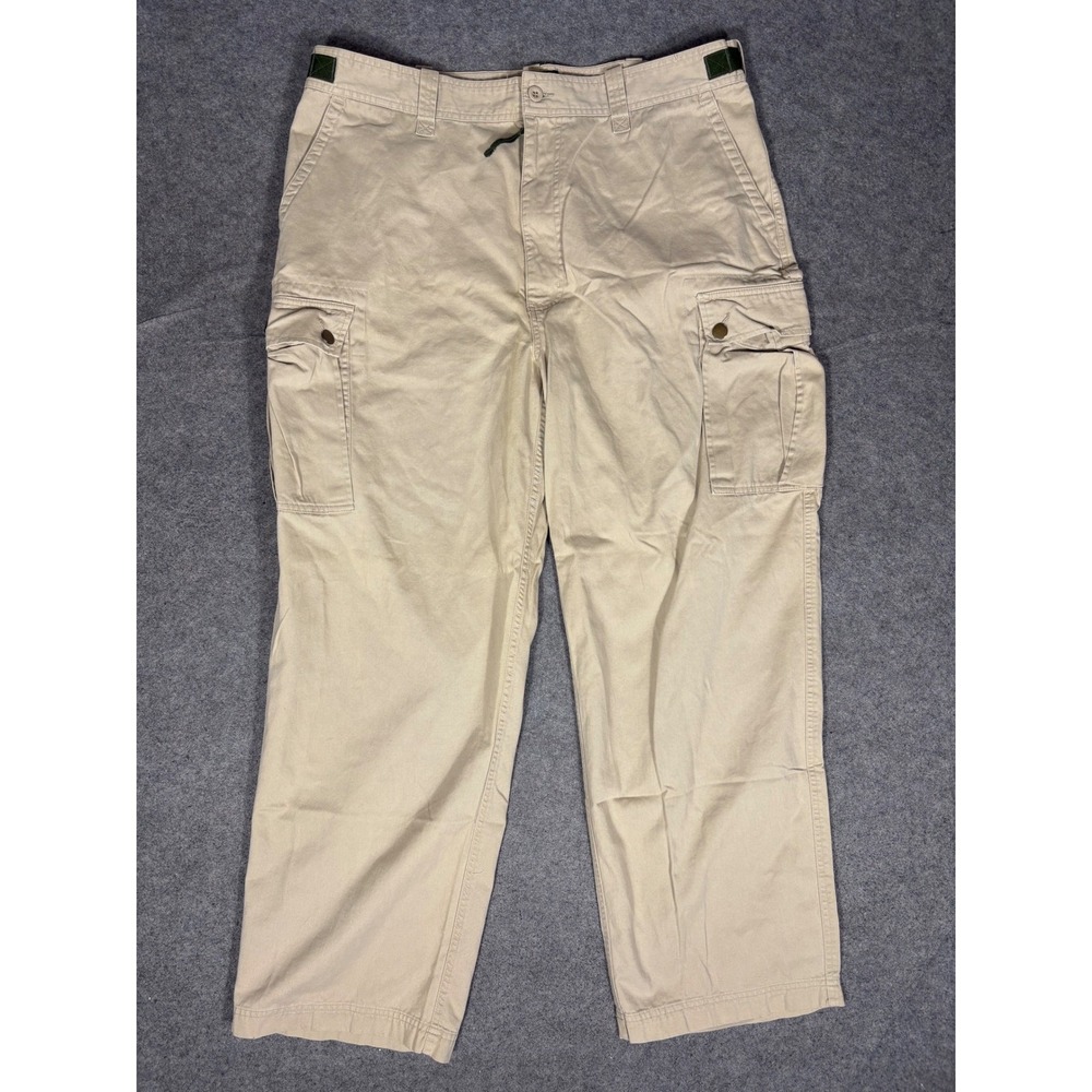 WWII Vintage Mens Khaki Cargo Pants 100% Cotton Tan 40R - Picture 1 of 11
